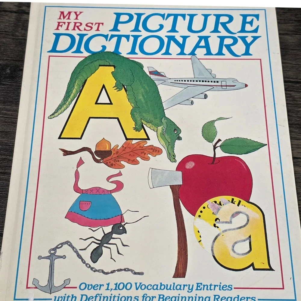 My First Picture Dictionary Hardcover Childrens Word‎ Book Vocabulary Vtg 1982